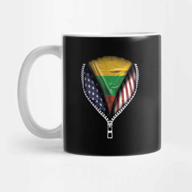 Lithuanian Flag  Lithuania Flag American Flag Zip Down - Gift for Lithuanian From Lithuania by Country Flags